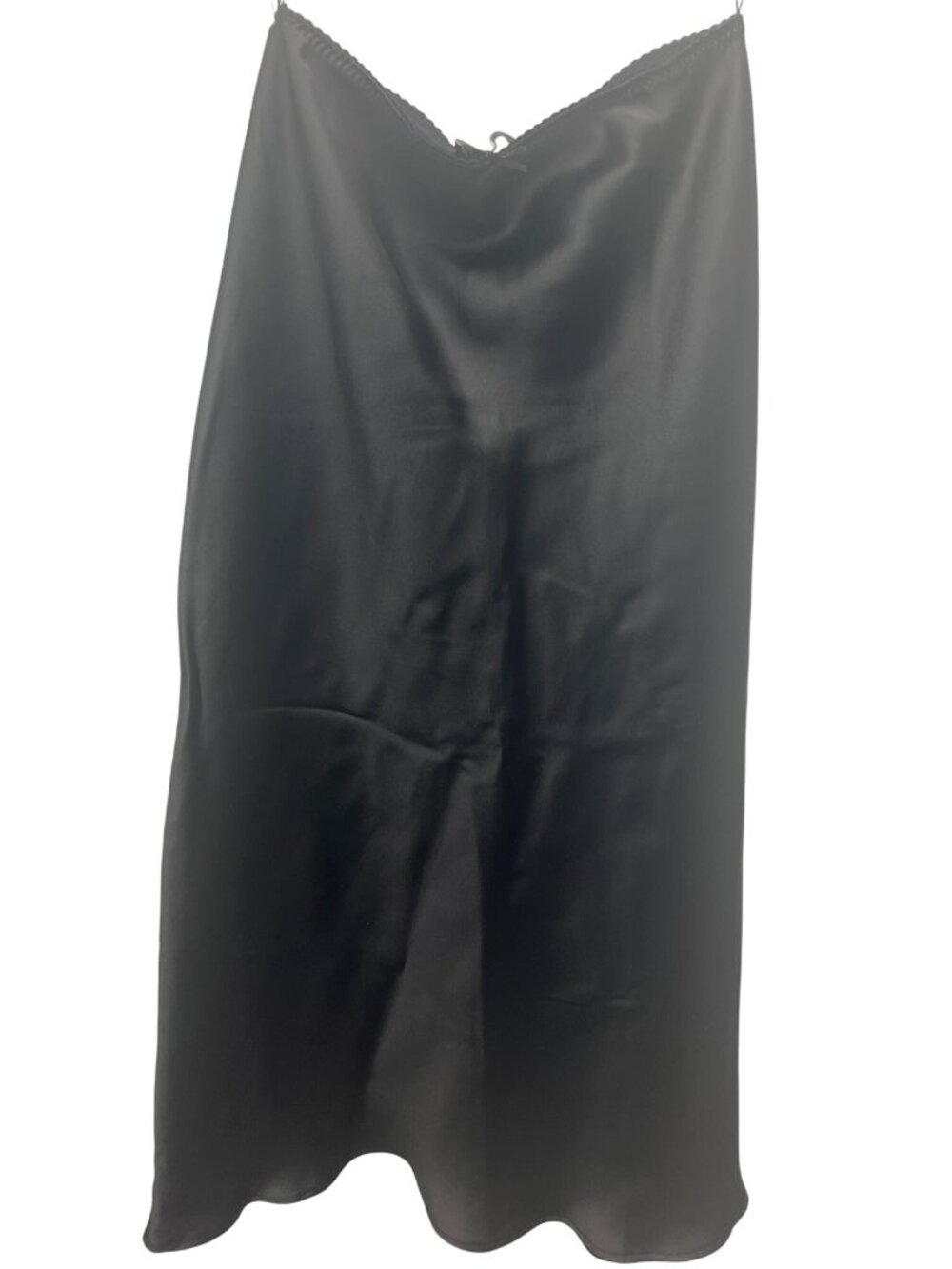 Zara Black Satin Midi Skirt Elegant & Stylish